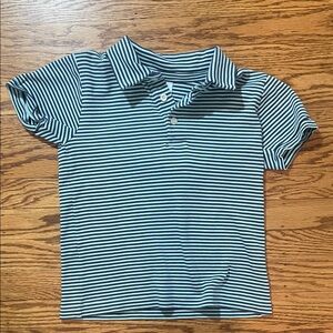 bella bliss Black and White Striped Polo Shirt
